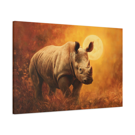 Rhino Nature Art - Canvas