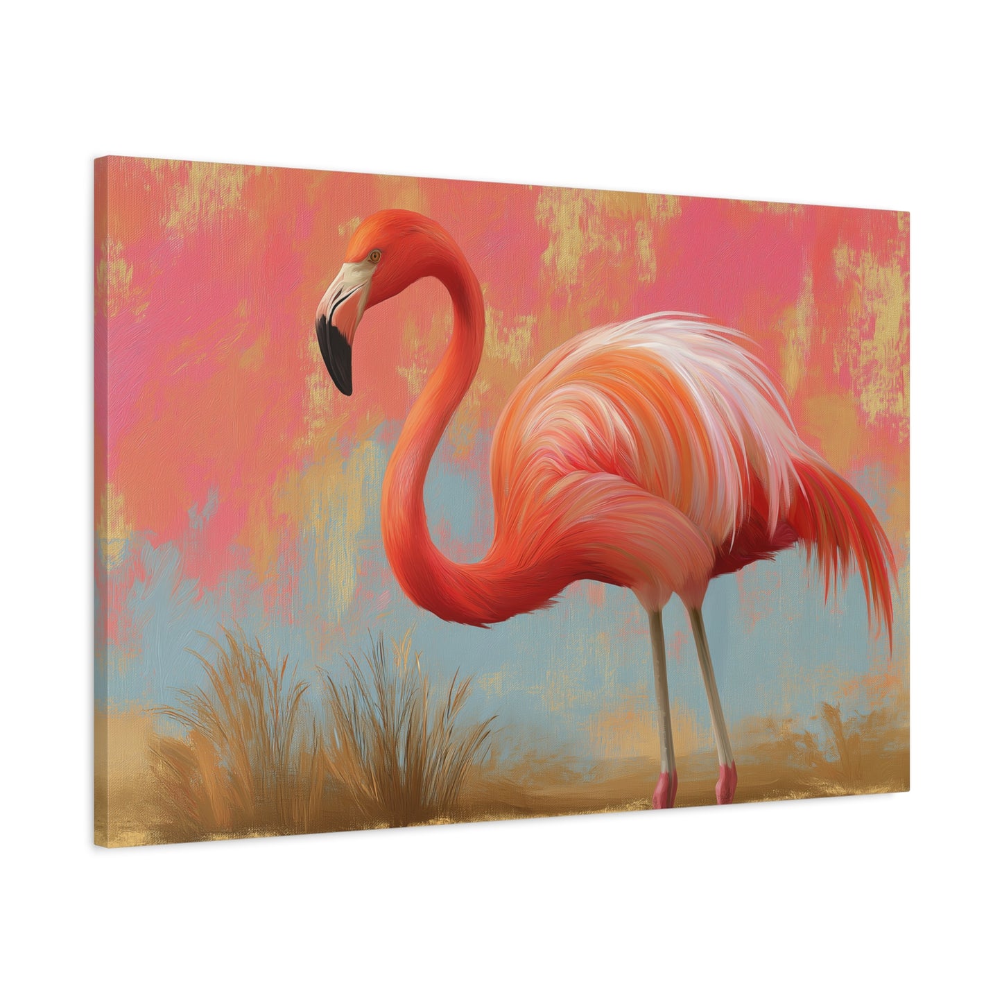 Pink Flamingo Art - Canvas