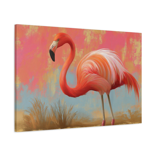Pink Flamingo Art - Canvas
