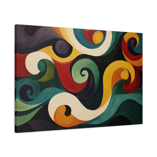 Artistic Swirls Abstract - Canvas