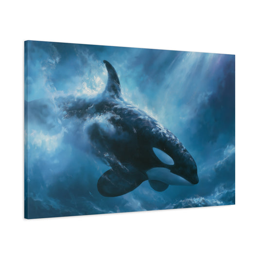 Dreamy Orca Whale Underwater Art - Canvas
