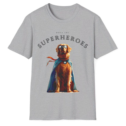 Dogs Are Superheroes: Golden Retriever, Unisex Softstyle T-Shirt