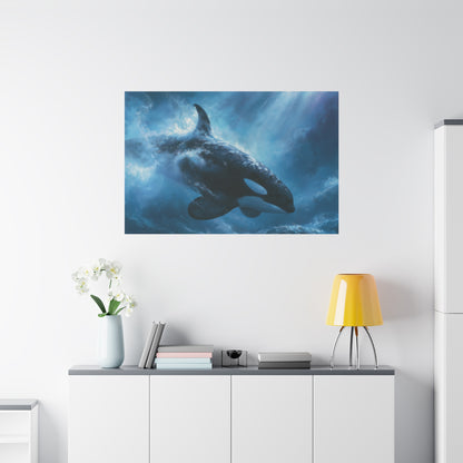 Dreamy Orca Whale Underwater Art - Canvas