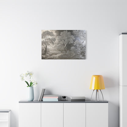 Silver Forest Landscape Art - Canvas