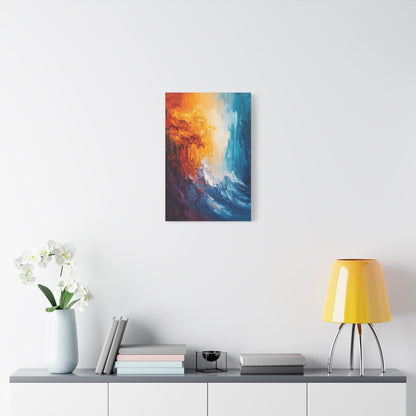 Oceanic Crash Of Colors - Canvas