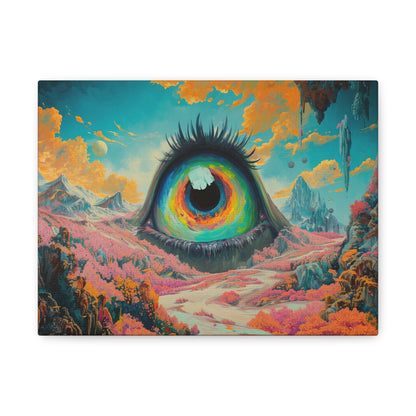 Psychedelic Eye Trippy Landscape Art - Canvas