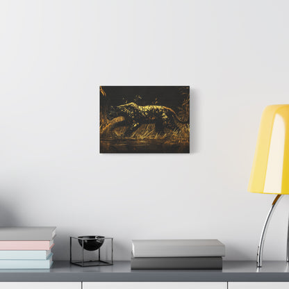 Gold Leaf Black Panther Animal Art - Canvas