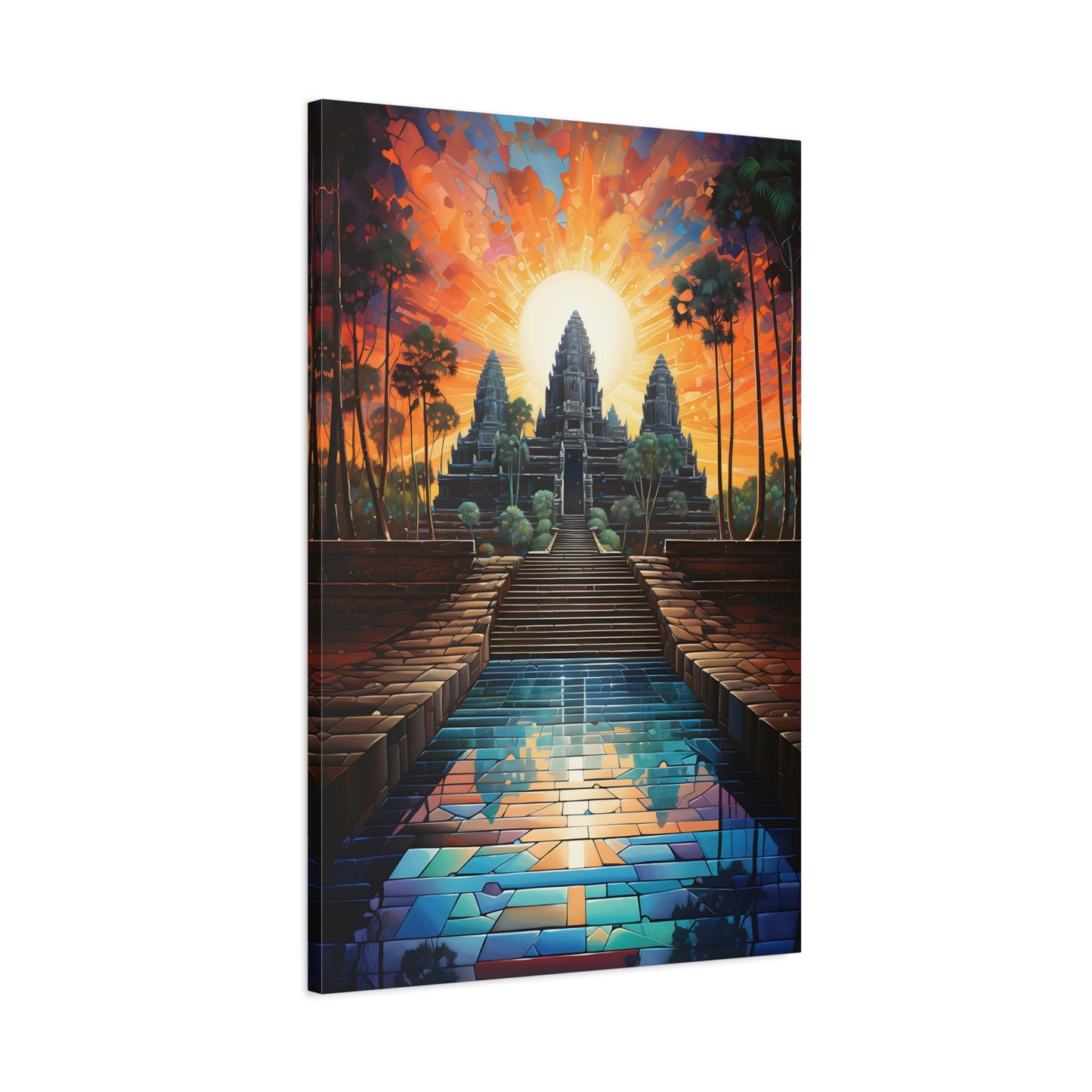 Mosaic Angkor Wat Canvas