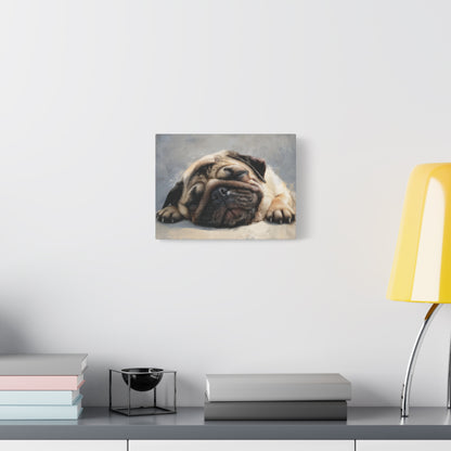 Sleeping Pug Art - Canvas Wall Decor