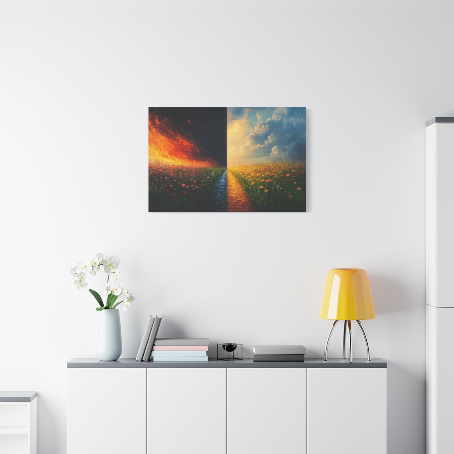 Light And Dark On The Same Path Canvas Art