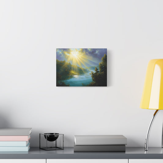 River and Forest Sunshine Art - Canvas