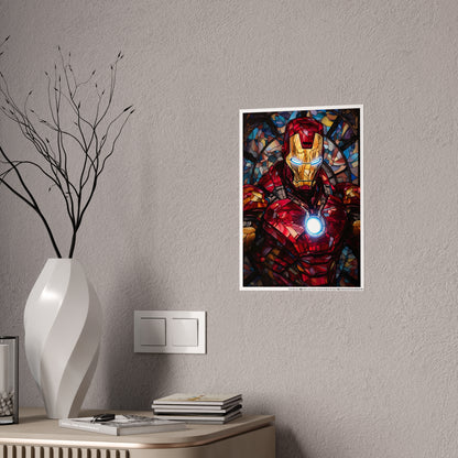 Stained Glass Tony Glossy Art Print