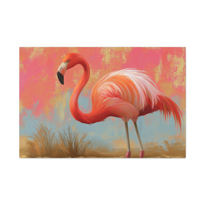 Pink Flamingo Art - Canvas