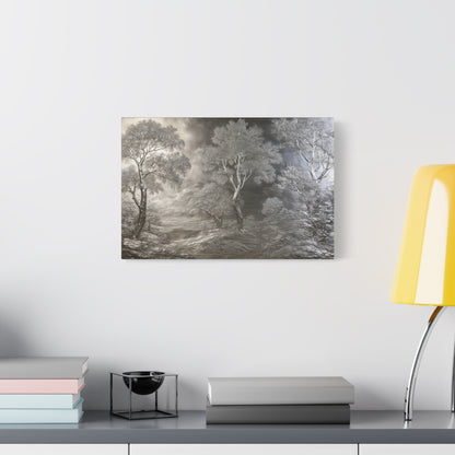 Silver Forest Landscape Art - Canvas