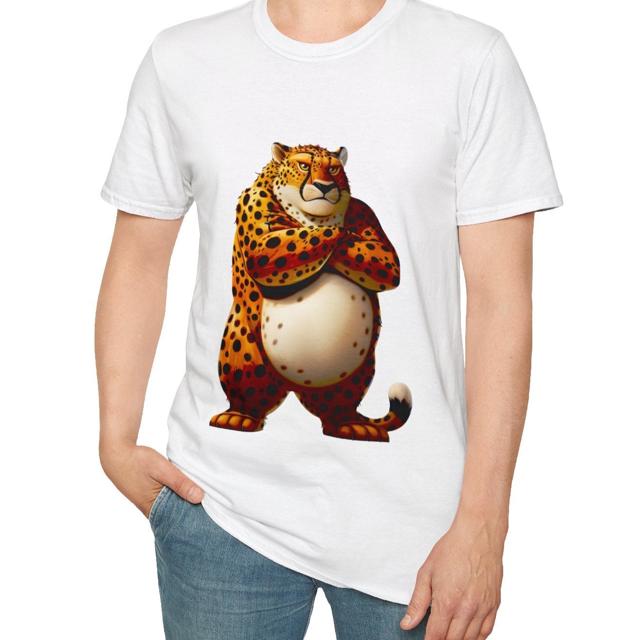 Fat Cheetah, Unisex Softstyle T-Shirt