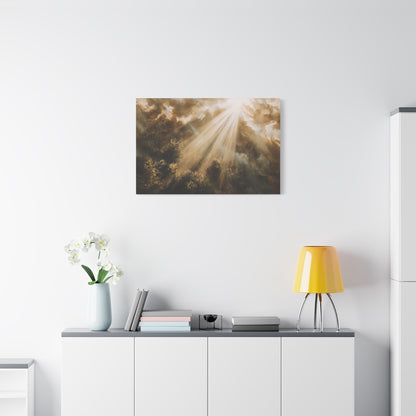 Sunlight Breaking Through The Clouds - Canvas