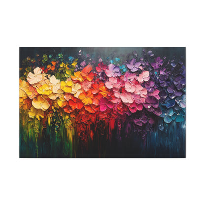Rainbow Bloom Art - Canvas