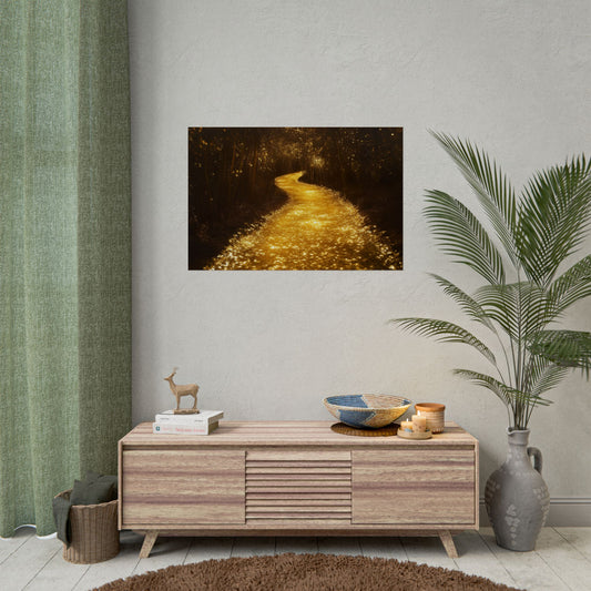 Gold Leaf Magical Golden Pathway - Premium Art Print