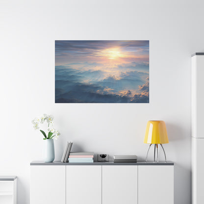 Sunlit Mountain Range Beauty - Canvas