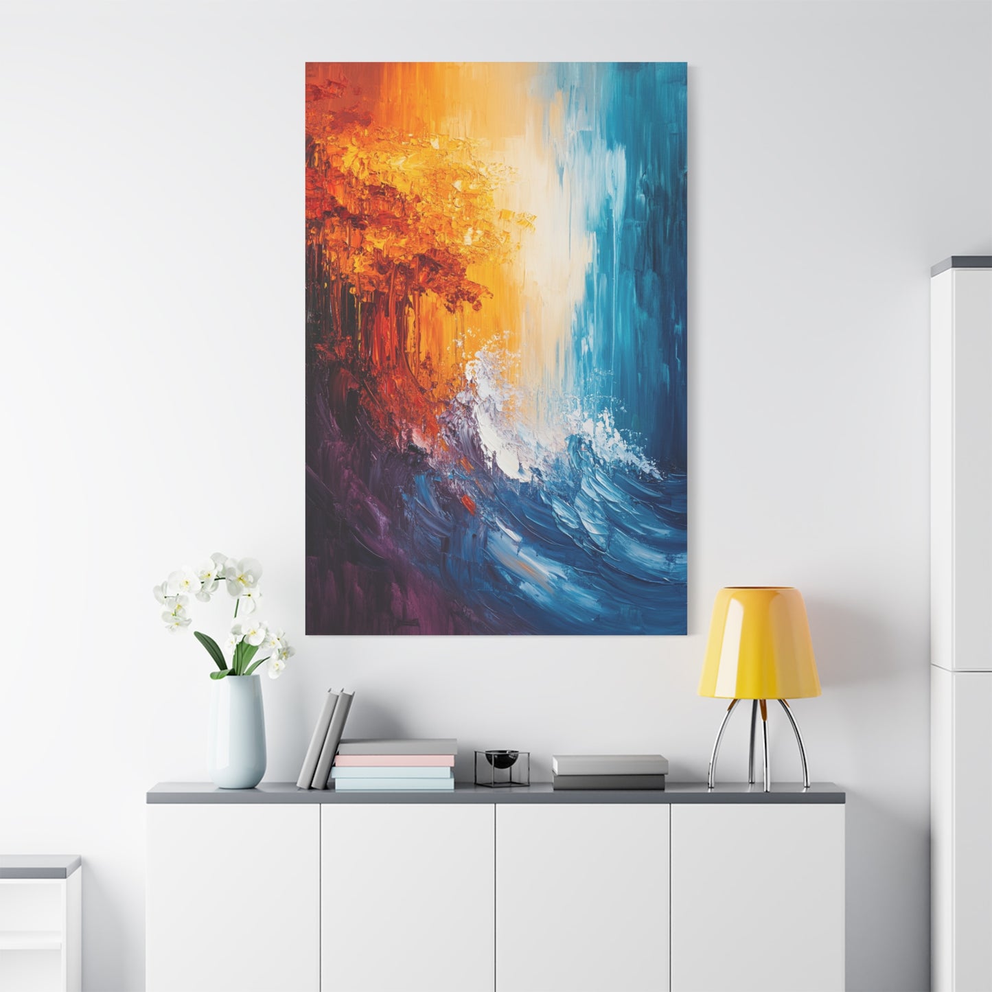 Oceanic Crash Of Colors - Canvas