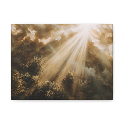 Sunlight Breaking Through The Clouds - Canvas