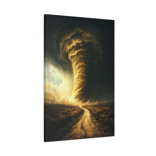The Footpath To Destruction Tornado Art - Canvas