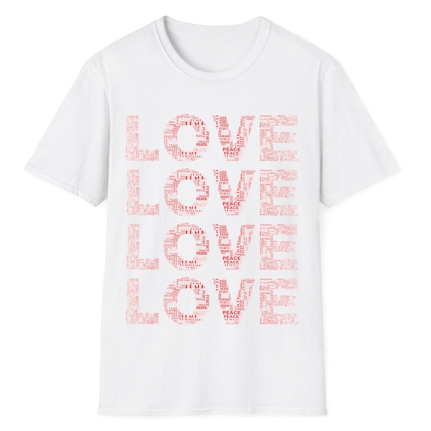 Love And Peace, Novelty Unisex Softstyle T-Shirt