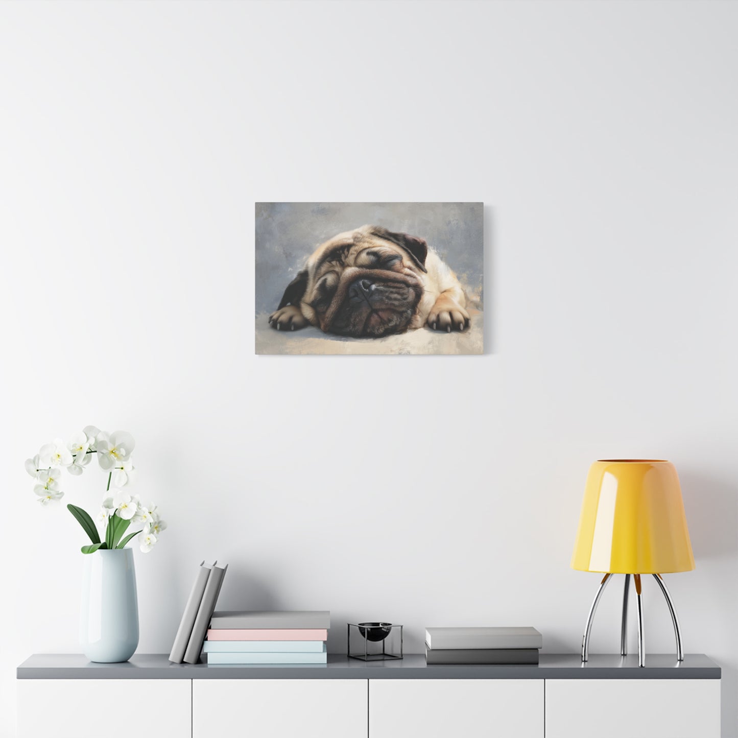 Sleeping Pug Art - Canvas Wall Decor