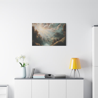 Sunshine River Landscape Art - Canvas