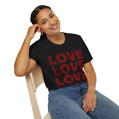 Love And Peace, Novelty Unisex Softstyle T-Shirt