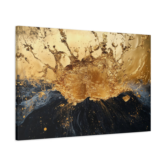 Gold Leaf Abstract Eruption - Canvas