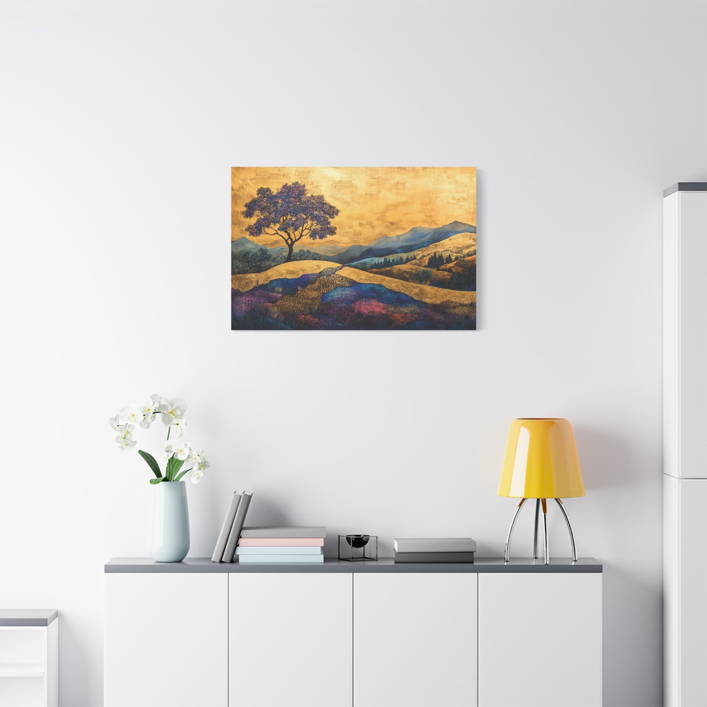 Gold Leaf Color Hues Landscape - Canvas