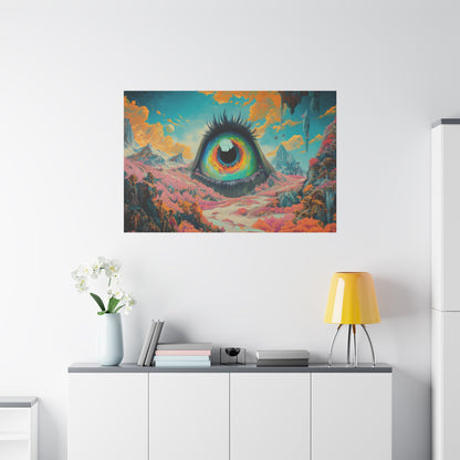 Psychedelic Eye Trippy Landscape Art - Canvas