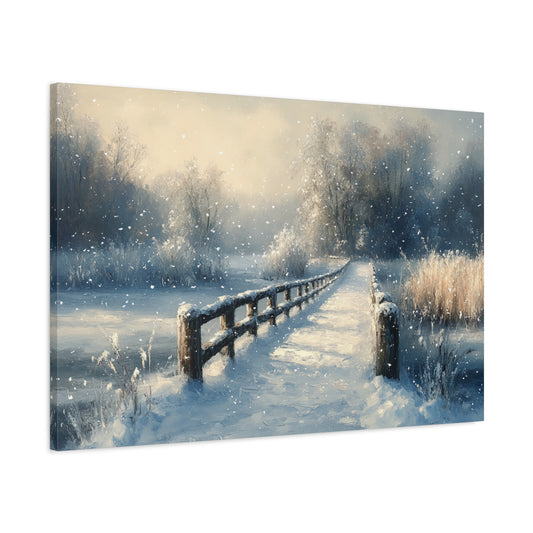 Winter Nostalgia Landscape - Canvas