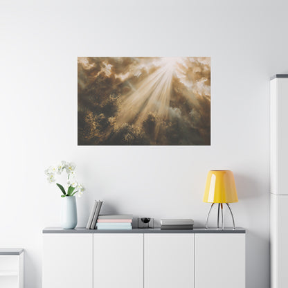 Sunlight Breaking Through The Clouds - Canvas