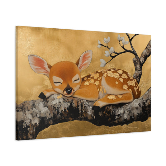 Gold Leaf Baby Deer - Canvas