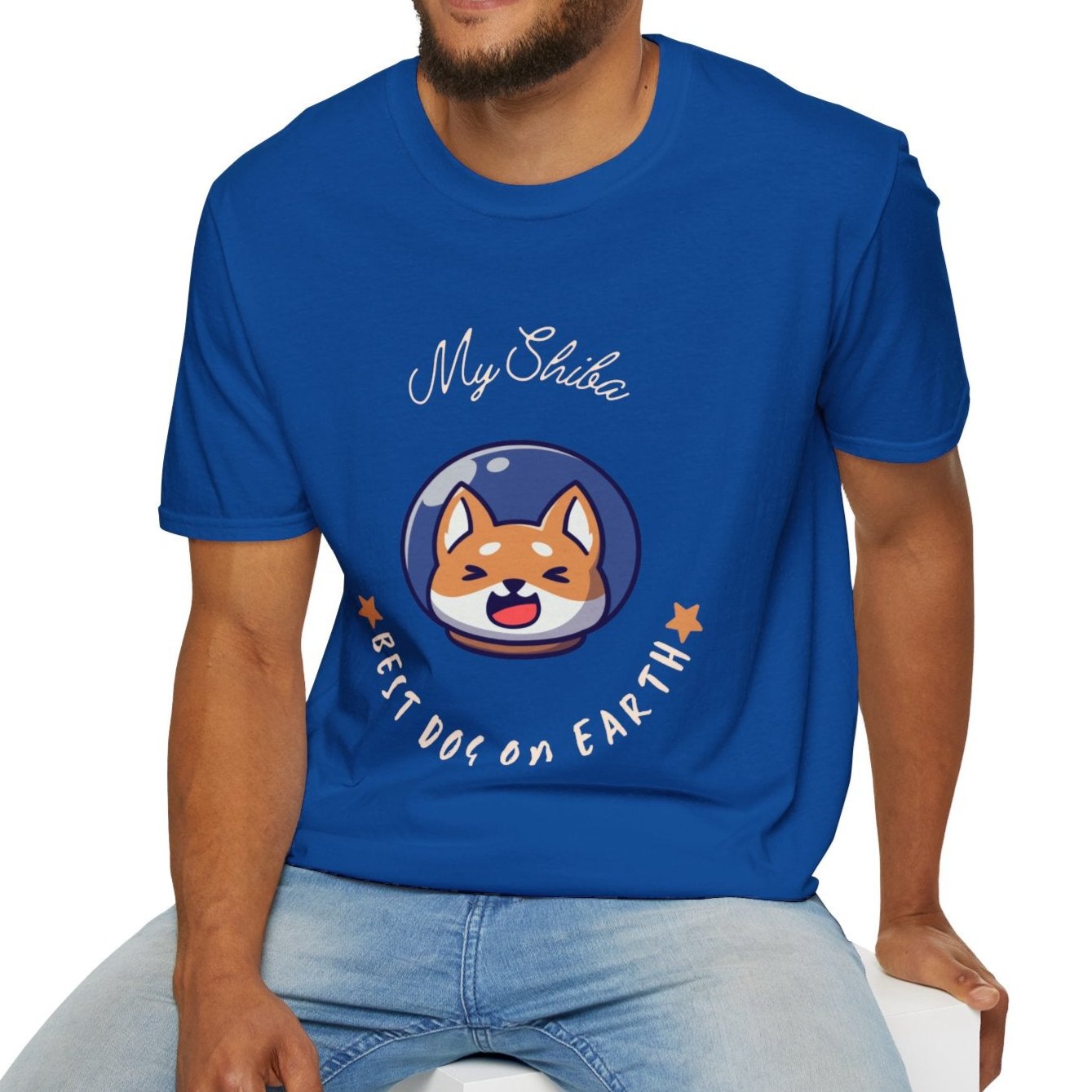 My Shiba, Best Dog On Earth, Unisex Softstyle T-Shirt