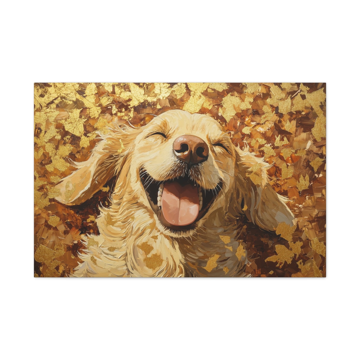 Gold Leaf Golden Retriever - Canvas