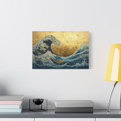 Gold Leaf Ocean Waves - Canvas