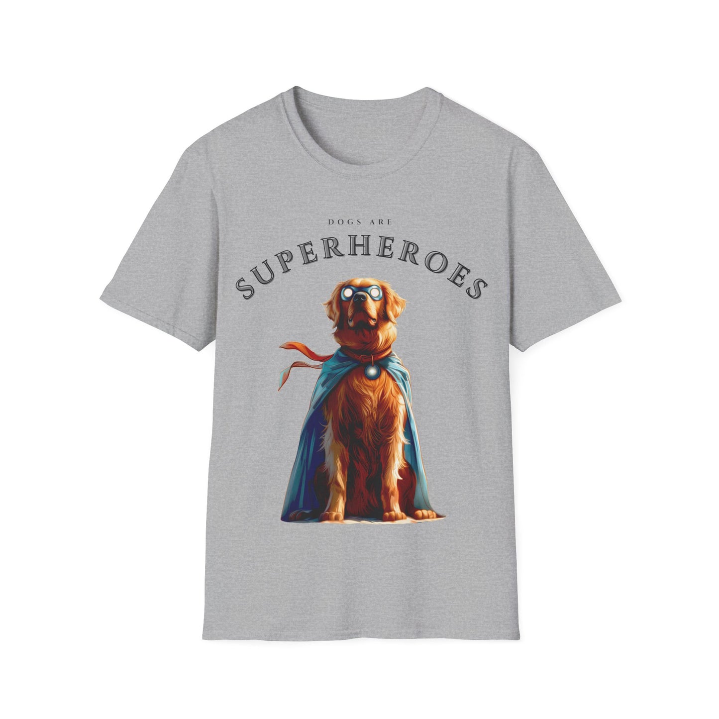 Dogs Are Superheroes: Golden Retriever, Unisex Softstyle T-Shirt
