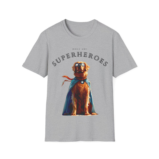 Dogs Are Superheroes: Golden Retriever, Unisex Softstyle T-Shirt