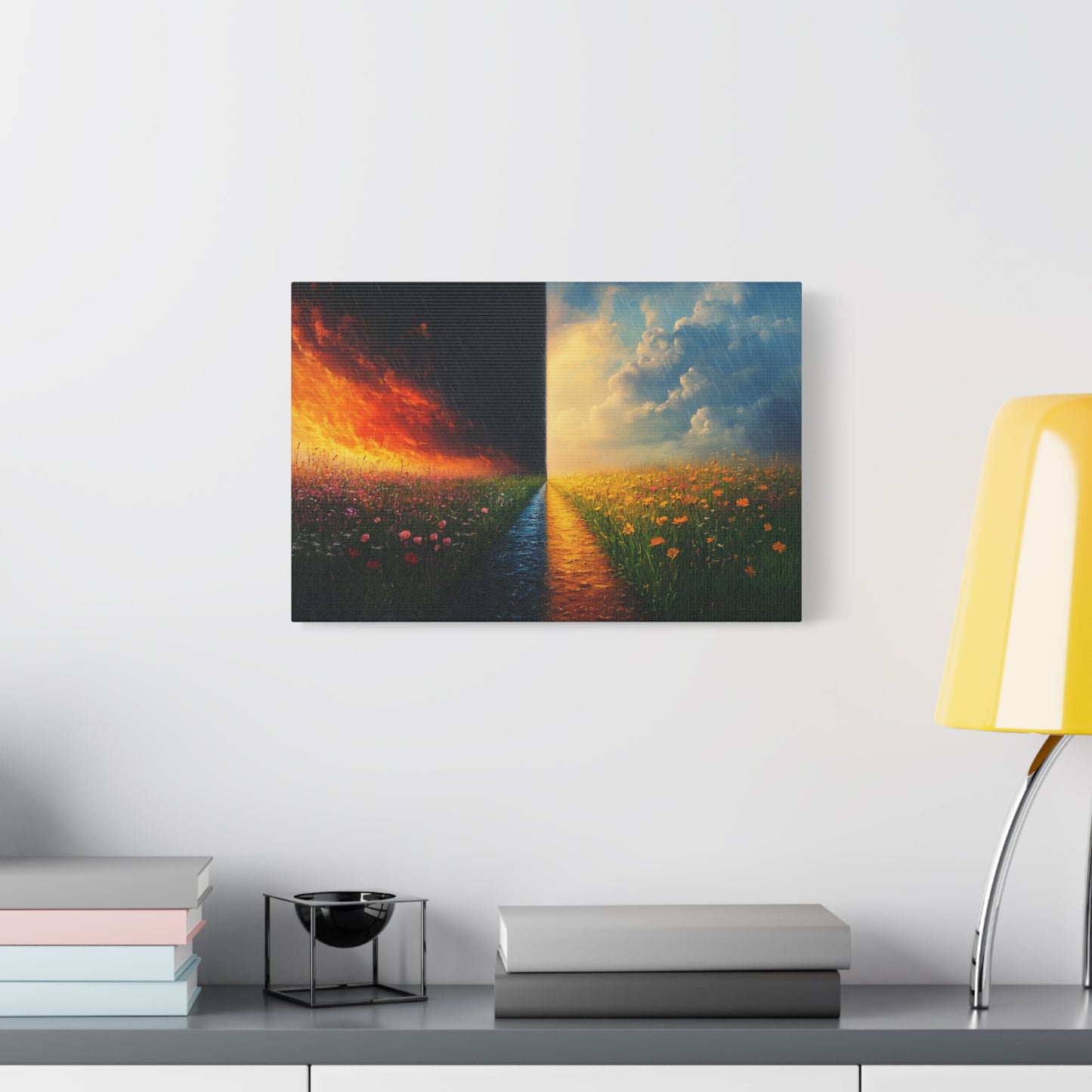 Light And Dark On The Same Path Canvas Art