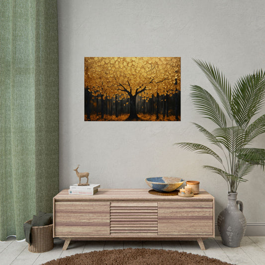 Gold Leaf Golden Forest Tree - Premium Art Print