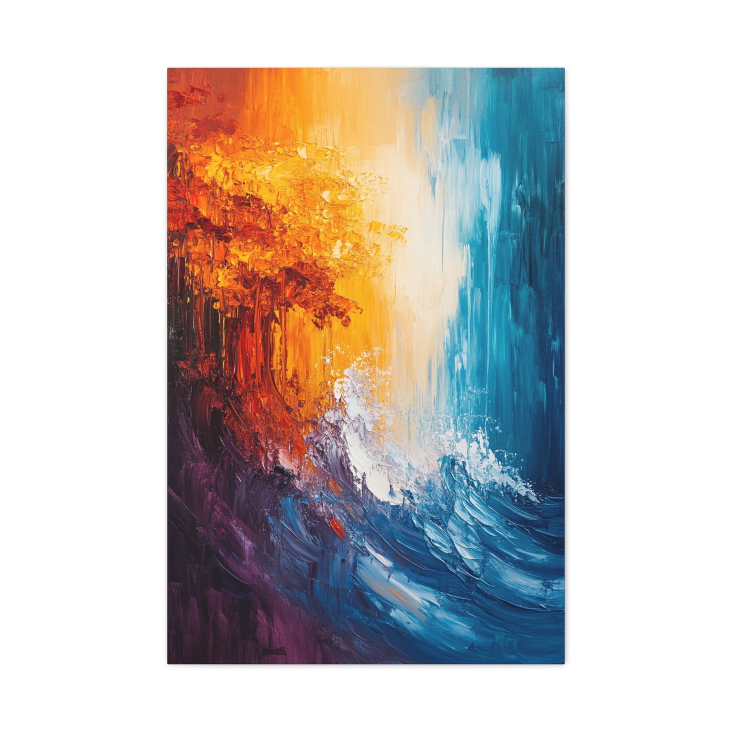 Oceanic Crash Of Colors - Canvas