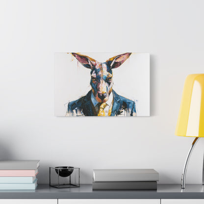 Gangster Kangaroo Canvas Art - Fun Kangaroo Wall Art