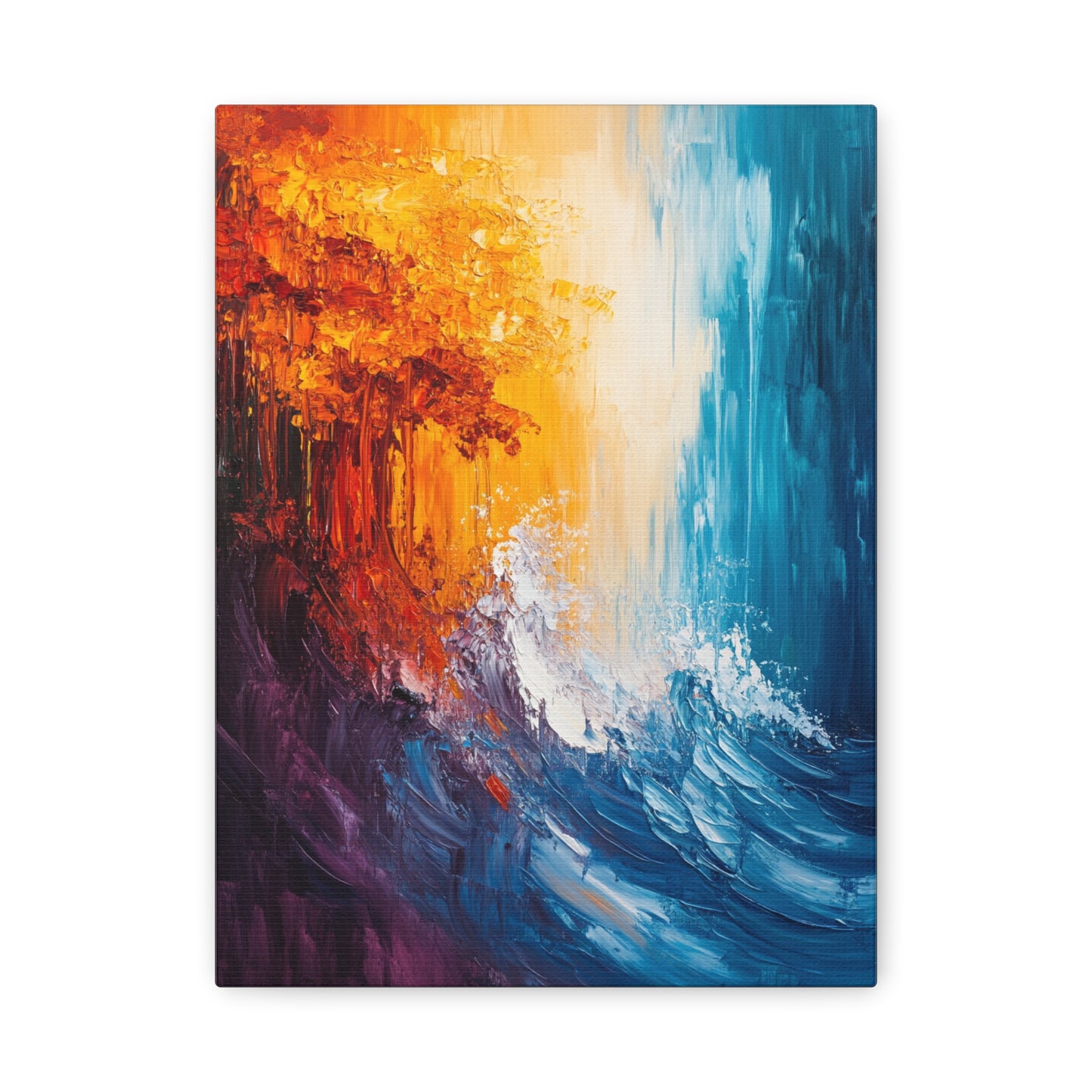Oceanic Crash Of Colors - Canvas