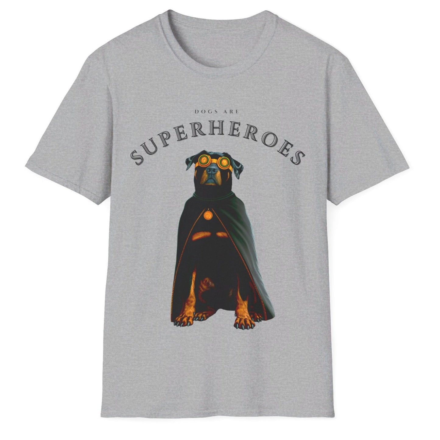 Dogs Are Superheroes: Rottweiler, Unisex Softstyle T-Shirt