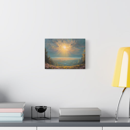 Sunlight Through Clouds Nature Art - Canvas