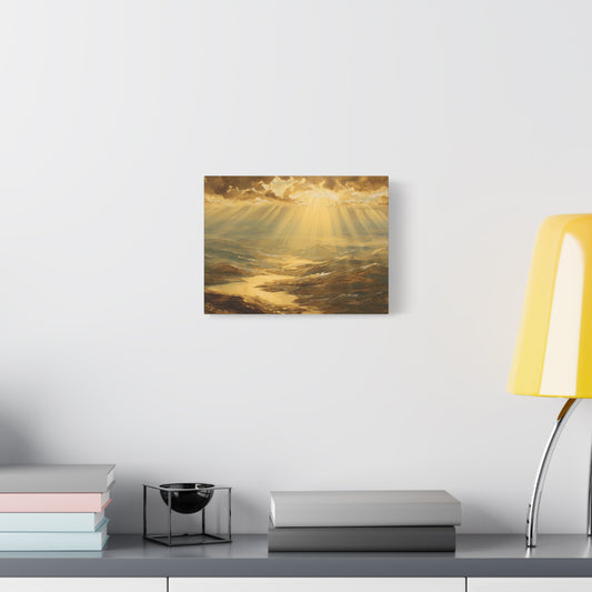 Sunshine Piercing Landscape Art - Canvas