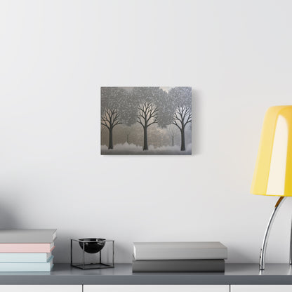 Silver Three Trees Art - Canvas
